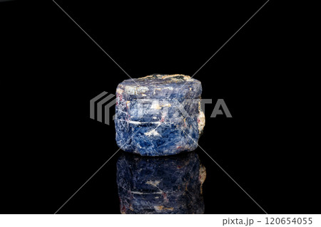 macro mineral stone sapphire on a black background 120654055