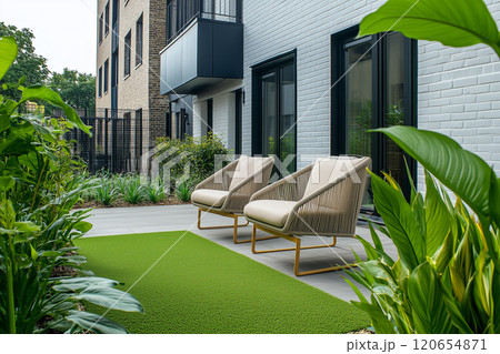 住宅イメージ 芝生の憩いのスペース 住宅イメージ 芝生の憩いのスペース 120654871