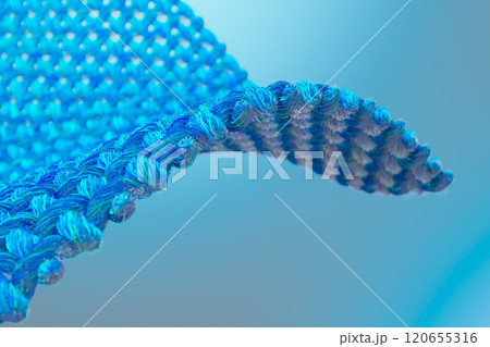 Close-up of fabric interlaced fiber. 120655316