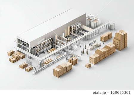 最新鋭の搬送装置を備えた物流センターのイメージ_1 120655361