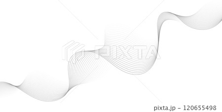 Abstract wave lines background, graphic thin curves design element, flow backdrop. Abstract wave lines background, graphic thin curves design element, flow backdrop. 120655498