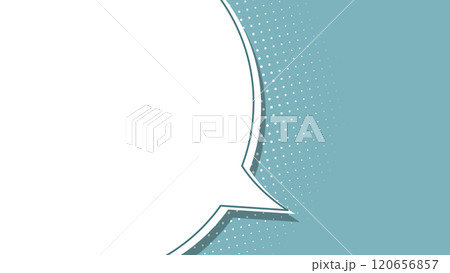 シンプルな吹き出しイラスト　左側に膨らむバージョン 120656857