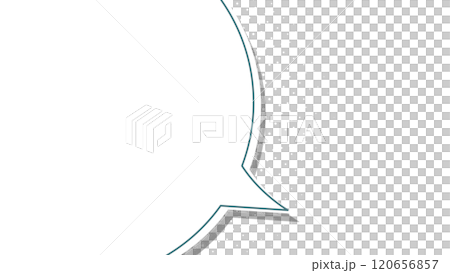 シンプルな吹き出しイラスト　左側に膨らむバージョン 120656857