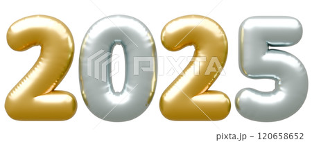 3D画像_文字風船_2025 3D画像_文字風船_2025 120658652