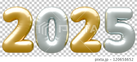 3D画像_文字風船_2025 3D画像_文字風船_2025 120658652