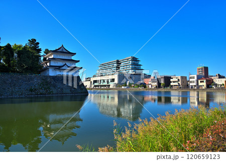 《愛知県》名古屋城西北隅櫓と建設中のエスパシオナゴヤキャッスルホテル 《愛知県》名古屋城西北隅櫓と建設中のエスパシオナゴヤキャッスルホテル 120659123