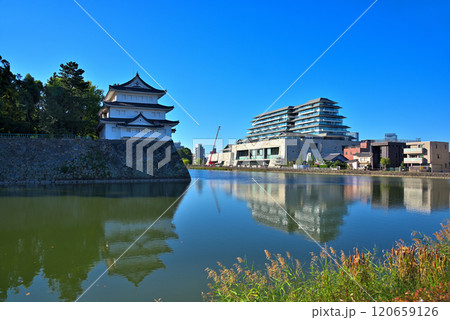 《愛知県》名古屋城西北隅櫓と建設中のエスパシオナゴヤキャッスルホテル 《愛知県》名古屋城西北隅櫓と建設中のエスパシオナゴヤキャッスルホテル 120659126