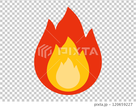炎のアイコン（火の玉のデフォルメ） 120659227