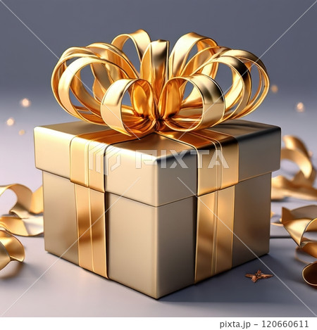 an AI Image Generator, Gift Boxes With Decorative Ribbons 120660611