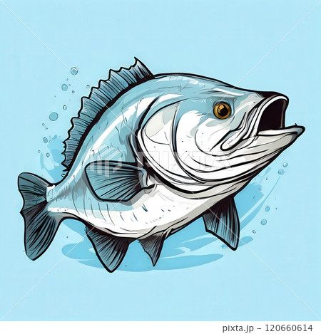 an AI Image Generator, a Fresh Fish 120660614
