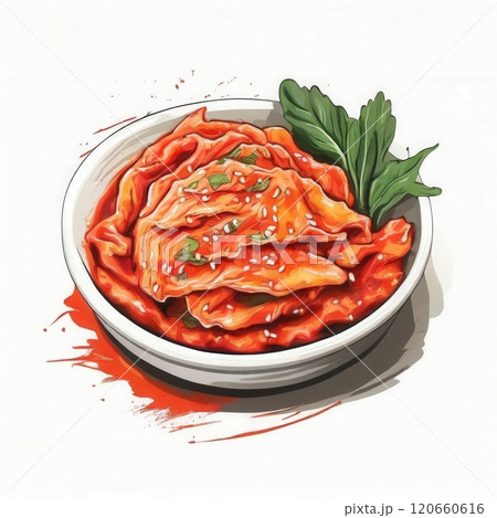 the AI Image Generator, Korean Kimchi Dumplings in a Black Bowl 120660616