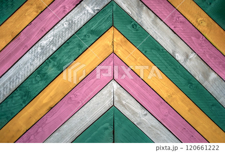 Colorful vintage old wooden plank wall texture. Colorful vintage old wooden plank wall texture. 120661222