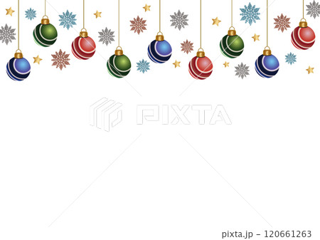 かわいいオーナメントのクリスマスイラスト素材 かわいいオーナメントのクリスマスイラスト素材 120661263