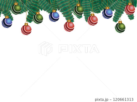 かわいいオーナメントのクリスマスイラスト素材 かわいいオーナメントのクリスマスイラスト素材 120661313