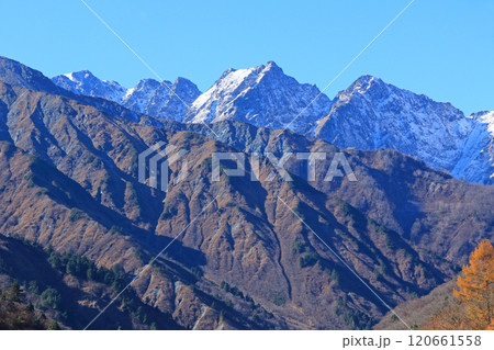 晩秋の北アルプス不帰ノ嶮 120661558