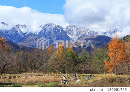 晩秋の白馬山麓 120661726