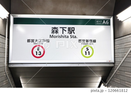森下駅 駅名標 森下駅 駅名標 120661812