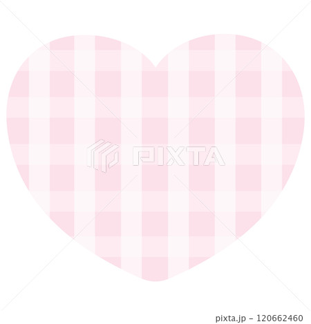 Pink and white heart, plaid pattern for Valentine's day, love sign, symbol, fashion, accessory, cute patch, shirt print, sticker, wedding card, plush toy, brooch, couple, relationship, icon Pink and white heart, plaid pattern for Valentine's day, love sign, symbol, fashion, accessory, cute patch, shirt print, sticker, wedding card, plush toy, brooch, couple, relationship, icon 120662460