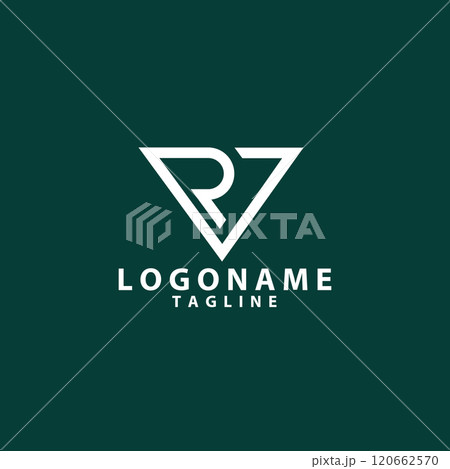 initial logo RV design vector initial logo RV design vector 120662570