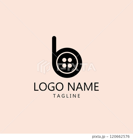 letter B shirt button logo design vector 120662576