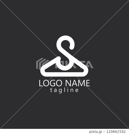 letter S hanger logo design vector 120662582