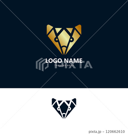 diamond raccoon logo design vector 120662610