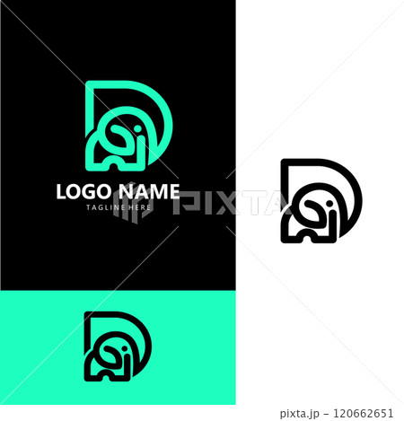 letter D elephant Logo design vector letter D elephant Logo design vector 120662651