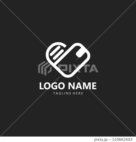 love wallet logo design vector 120662683