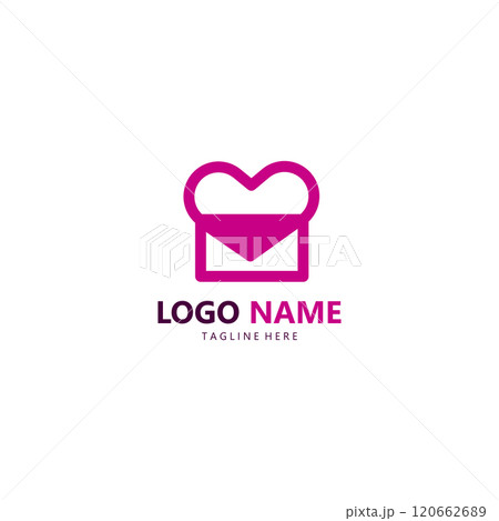 mail heart logo design vector mail heart logo design vector 120662689