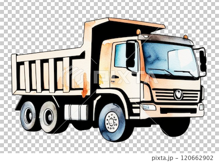 Watercolor Dump Truck Watercolor Dump Truck 120662902