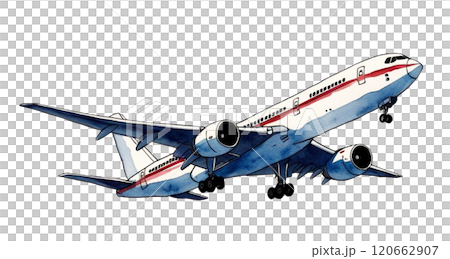 Flying airplane (large jet) 120662907