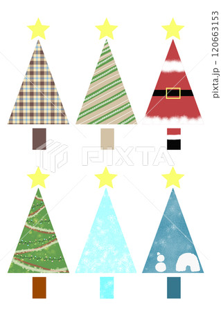 クリスマス　ツリー　セット　サンタクロース　チェック 120663153