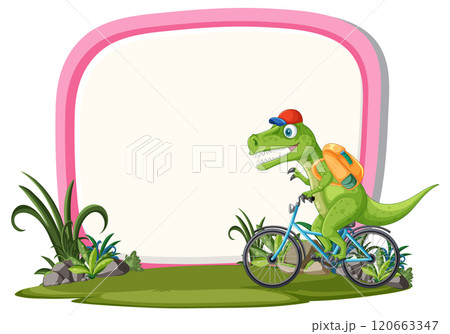 Dinosaur Riding a Bicycle Adventure 120663347