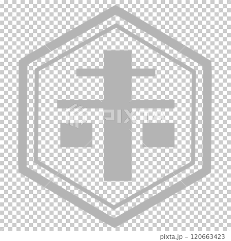 灰色六邊形 灰色六邊形 120663423