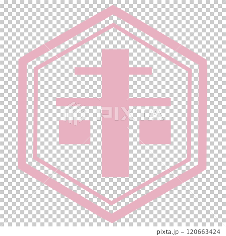 Pale pink hexagonal Pale pink hexagonal 120663424