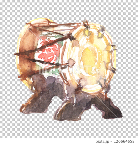 水彩で描いた鞨鼓のイラスト 水彩で描いた鞨鼓のイラスト 120664658