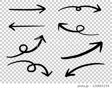 Simple arrow hand-drawn illustration Simple arrow hand-drawn illustration 120665259