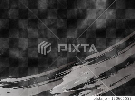 黒色格子柄とかすれ 120665552