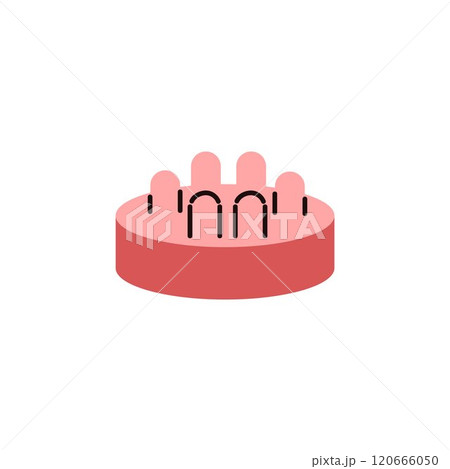 Vector image of handmade scrubbing soap: natural ingredients, essential oils and freshness in the spa. Vector image of handmade scrubbing soap: natural ingredients, essential oils and freshness in the spa. 120666050