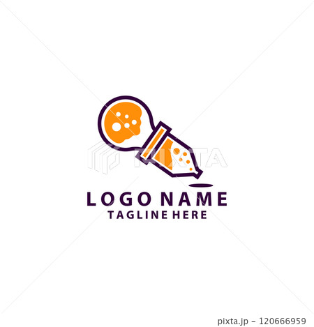 eye dropper art logo design vector 120666959