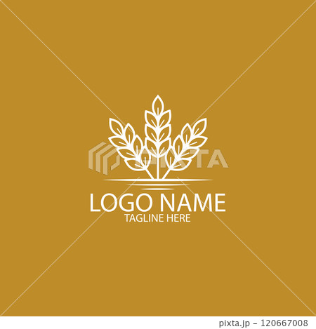 three stalks of wheat logo logo design vector three stalks of wheat logo logo design vector 120667008