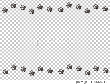 Cute paw print background material 120668219