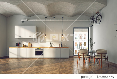 Modern minimalist interior 120668775