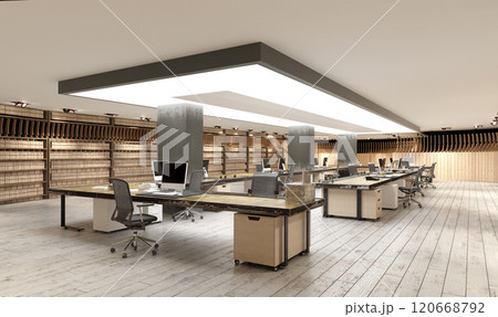 Modern office workspace. 120668792