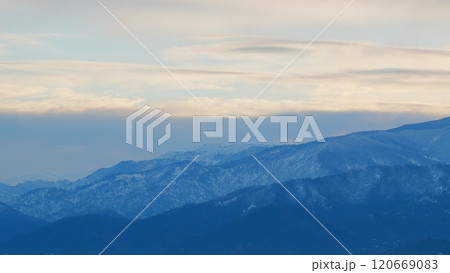Beautiful Sunrise Over Mountains. Sun Gold Lighting Under Vibrant Colorful Morning Sky In Mountains. Beautiful Sunrise Over Mountains. Sun Gold Lighting Under Vibrant Colorful Morning Sky In Mountains. 120669083