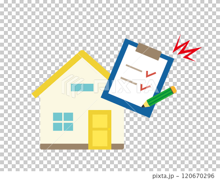 Cute house illustration, single-family home icon 120670296