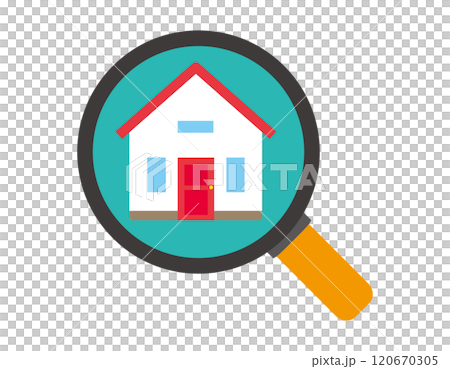 Cute house illustration, single-family home icon 120670305