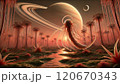 alien world, alien life flora and fauna 120670343