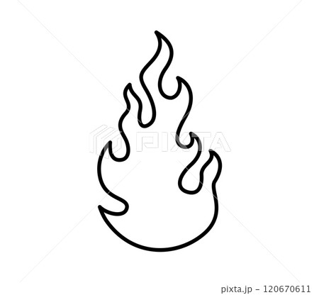 Y2k tattoo of fire flame. Isolated vector black and white outline fire icon representing energy, passion, warmth. Monochrome blaze symbol of infernal gothic aesthetics, hell, light or rebellion spirit Y2k tattoo of fire flame. Isolated vector black and white outline fire icon representing energy, passion, warmth. Monochrome blaze symbol of infernal gothic aesthetics, hell, light or rebellion spirit 120670611