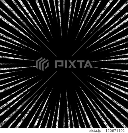 シルバー風のキラキラした漫画の集中線の素材 シルバー風のキラキラした漫画の集中線の素材 120671102